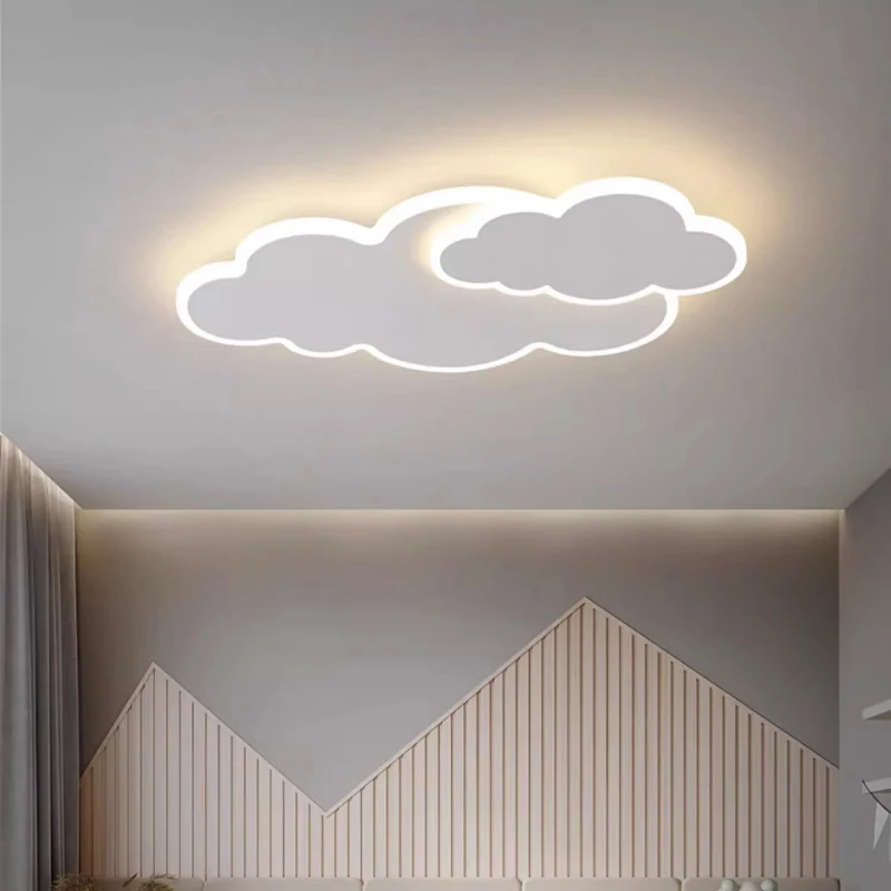 White Cloud Lamp LED Children\'s Room Ceiling Light Minimalist Modern Warm Baby Room Nursery Boy Girl Bedroom Cloud Ceiling Lamps