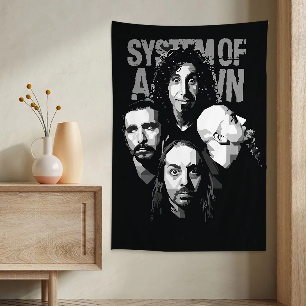 System of a Down Band Tapestry Anime Tapestry Hanging Tarot Hippie Wall Rugs Dorm Wall Hanging Sheets