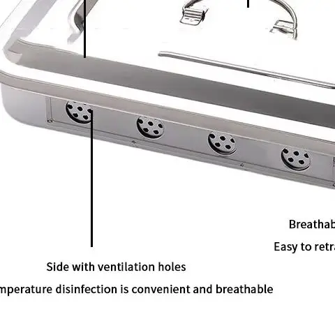 

Dental Instruments Tray With Lid Stainless Steel Surgical Medical Disinfection Box Sterilization Container Dental Equipment