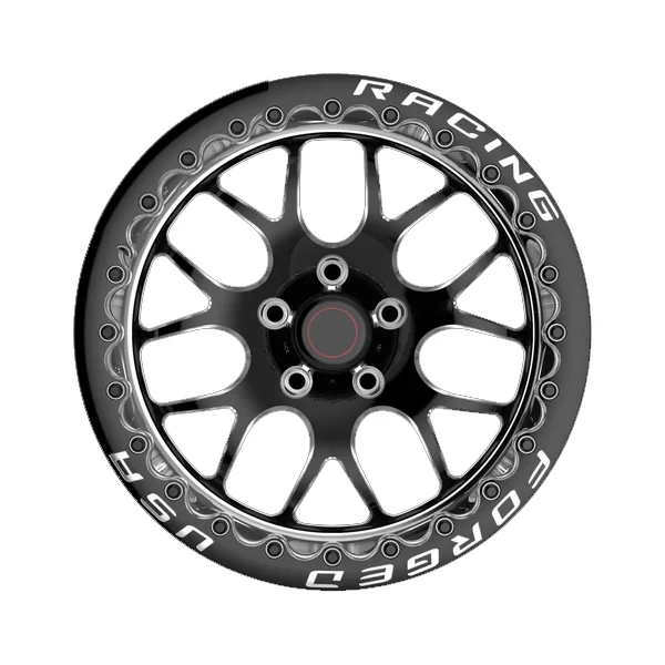 For Forged Drag Racing Wheels Milled Black 15x10 17x10 5x112 5X120 Beadlock Alloy Car  Rims for Mustangs Camaros Corvettes