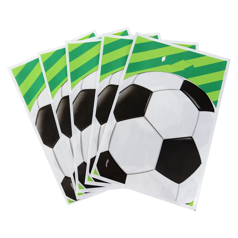 6/10/20/25/50Pcs Soccer Party Favors Bag Football Theme Candy Bags Gift Packaging Bags Supplies Kids Birthday Party Decorations