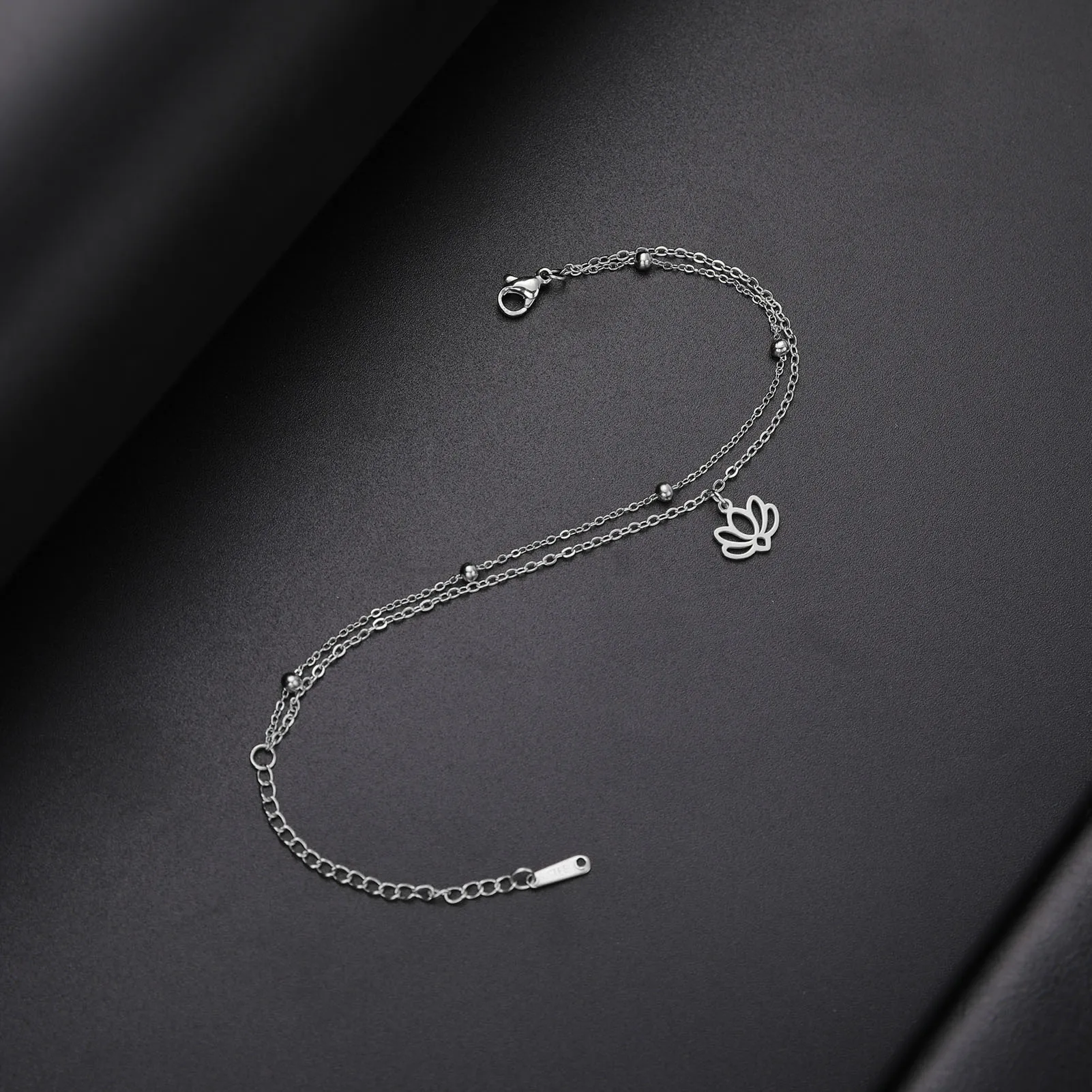 Kkjoy Mode Klassische Edelstahl Hohl Kleine Lotus Blume Armband Fußkettchen Für Frauen Trend Schmuck Party Geschenk Großhandel – Detail 13