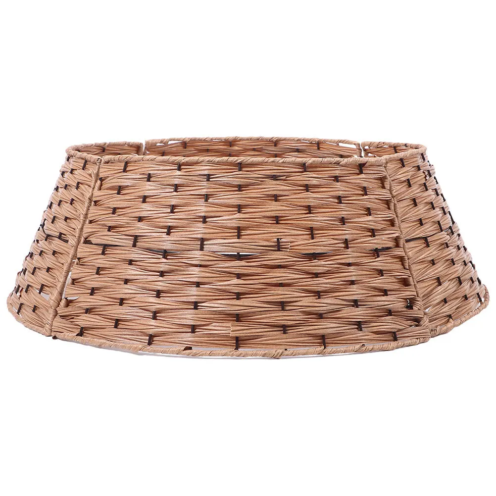 

Christmas Tree Skirt Collar Nordic Round Fence Style Decorative Xmas Tree Stand Cover for Outdoor Indoor Use Xmas Decor