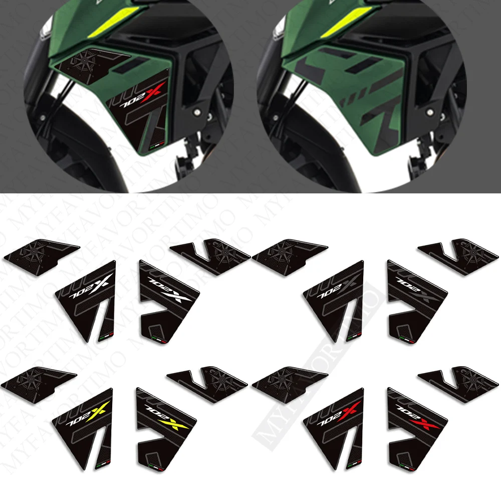 TRK-Accesorios de motocicleta para Benelli TRK 702X Adventure, almohadilla de tanque de combustible, pegatinas de rodilla, Kit de calcomanías, 702, 2023