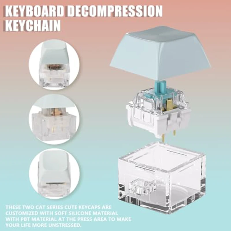 1/12 قطعة المفاتيح المفاتيح ألعاب متململة الإجهاد الإغاثة زر Keycap اللعب الحسية الضغط فنجر الفرس لعب للأطفال الكبار #5