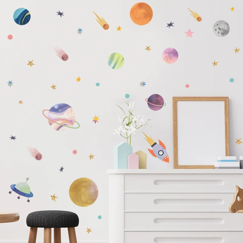 Star Rocket Star Children's Room Kindergarten Porch Home Room Decoration  Wall Decoration Wall Stickers  Wall Sticker Bedroom