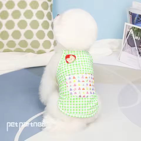Summer Dog Vest Cute Cartoon Print Breathable Thin T-Shirt for Small Medium Dog Fashion Chihuahua Yorkshire Vest Pet Clothe