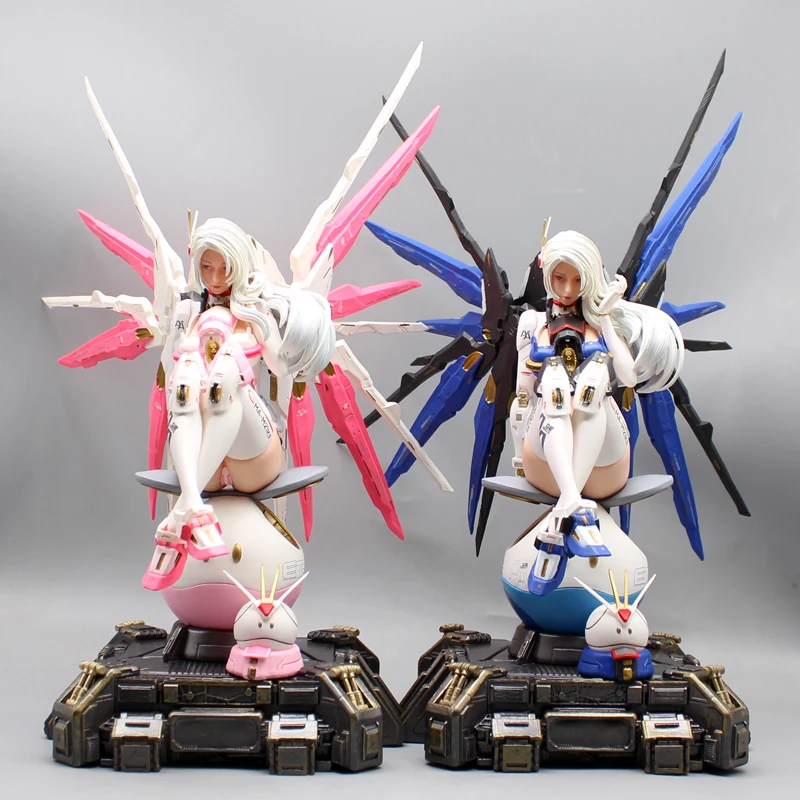 

38cm Pink/Blue Girl Action Figure Beautiful Girls Figure Toy Figures Doll Decoration Sexy Statue Model Kit Collection Kid Gifts