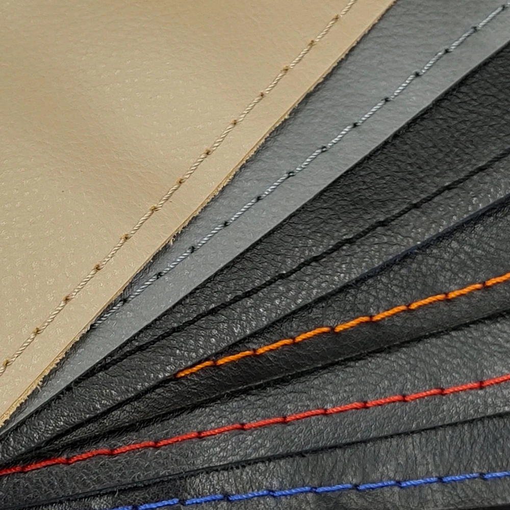 Coprivolante per auto in vera pelle di lusso Design liscio - Custodia intrecciata per volante Universale adatto per SUV per auto Diametro 38 cm