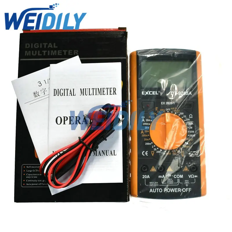 DT9205A Digital Profesional Multimeter AC/DC Transistor Voltage Tester Electric NCV True RMS Analog Auto Range Multimetro New