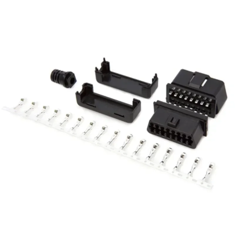 12/24V Car Accessories OBD2 16Pin Female/male Connector Plug Adapter OBD OBDII EOBD J1962 OBD2 16Pin Wiring Adapter 16Pin Plug