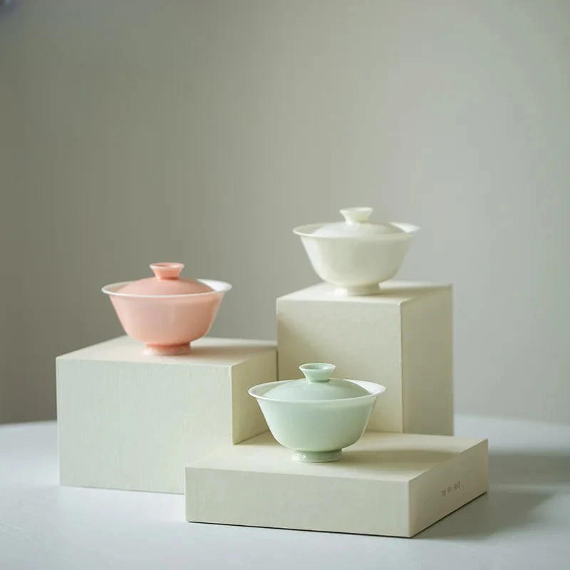 

100 мл однотонная тонкая шина Gaiwan Boutique, набор чайных крышек, чайная чаша для чайного сустава с крышкой, набор крышек, чаша, предметы для рукоделия