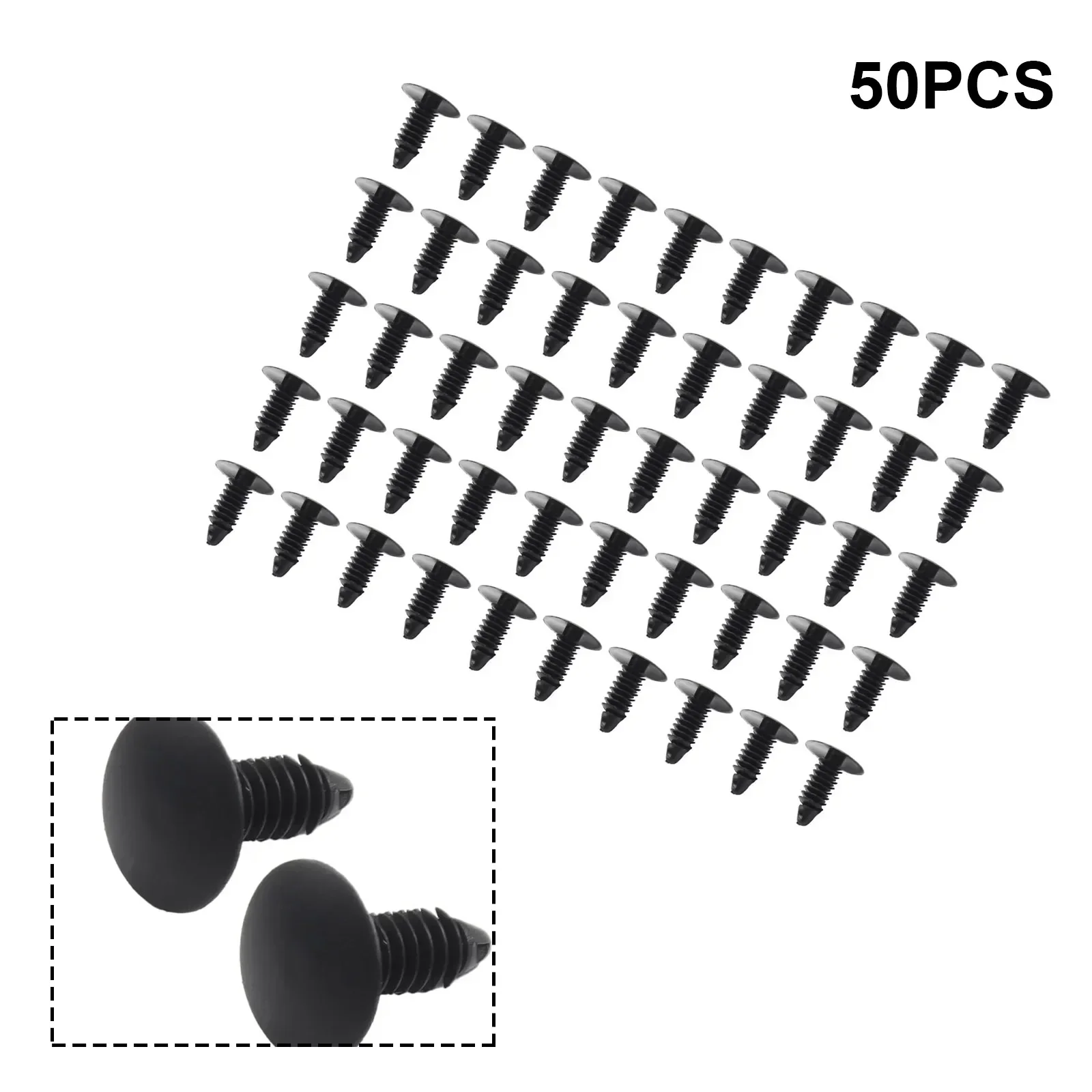 50 Pcs Car Plastic Rivet Fastener Clips Set Fenders Bumpers Doors-Fastener 7.5-6.0mm Hole For Nissan For Honda For Mazda For BMW