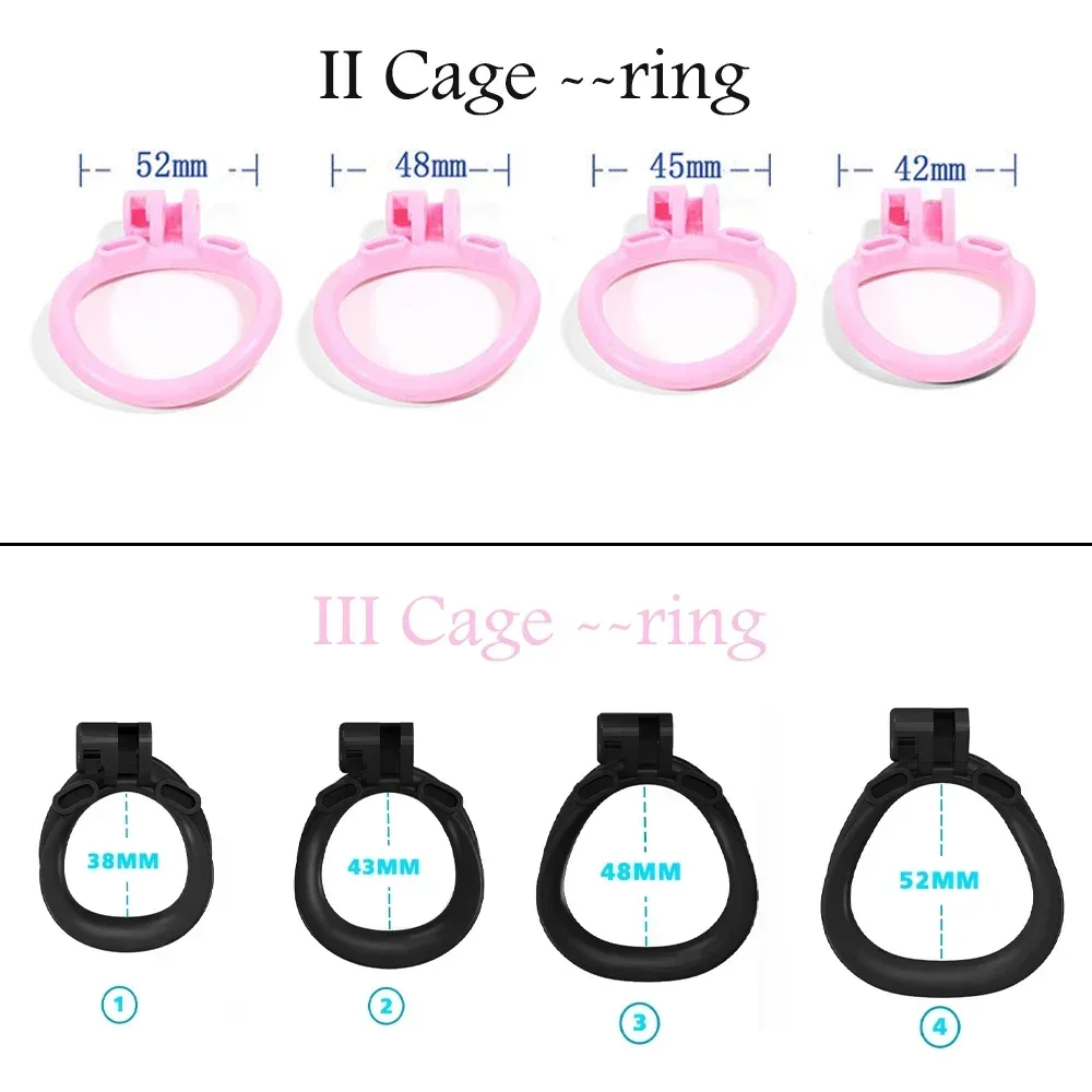 NEW Chastity Cage Dull Polish Cock Cage Penis Erotic Lock Sex Toy for Couple Men 4 Sex Ring Penis Bondage Cuckold Super Small view 6