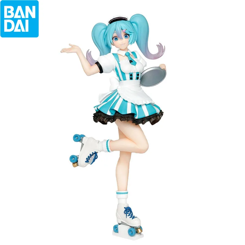 

Bandai Anime Hatsune Miku Cafe Maid Exquisite Craftsmanship Toys Action Figure Anime Figure Model Holiday Gift 1：144 18cm