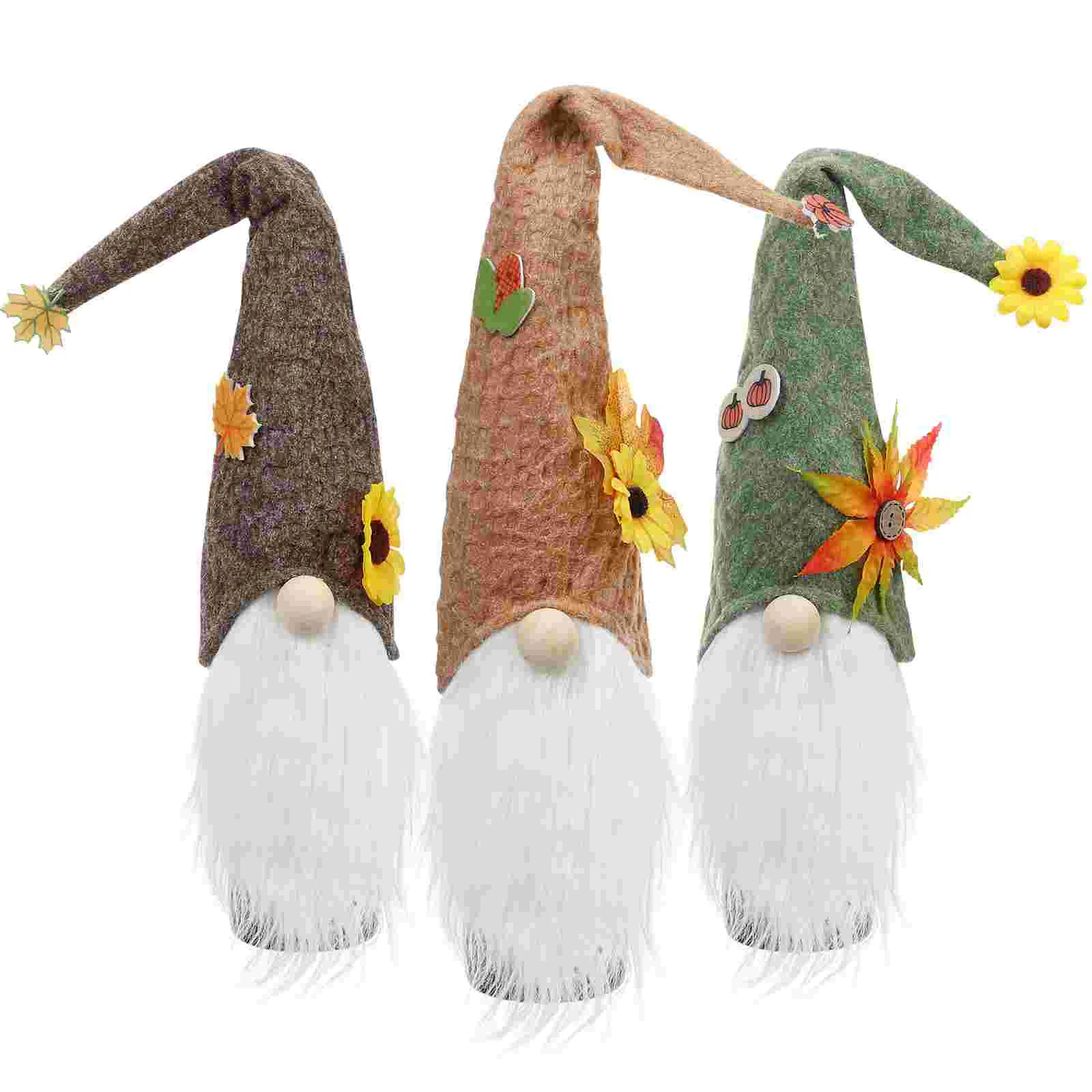 3 Pcs Bottle Covers Decorative Autumn Props Silk Adorable Thanksgiving Party Sleeves Fall Supply Exquisite Handicrafts