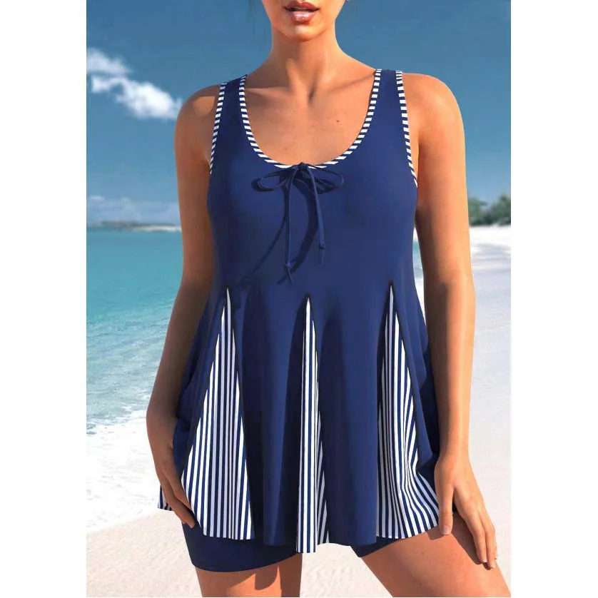 Maillot de bain deux pièces imprimé pour femme, Tankini régulier, nouveau design, ensemble bikini, vêtements de plage, été, 2023