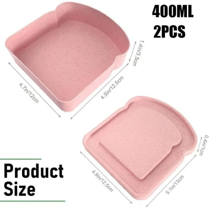 Reusable Silicone Sandwich Container With Lid, Portable Lunch Box, Large Capacity, For School Outdoor Picnic Office Kitchen 6