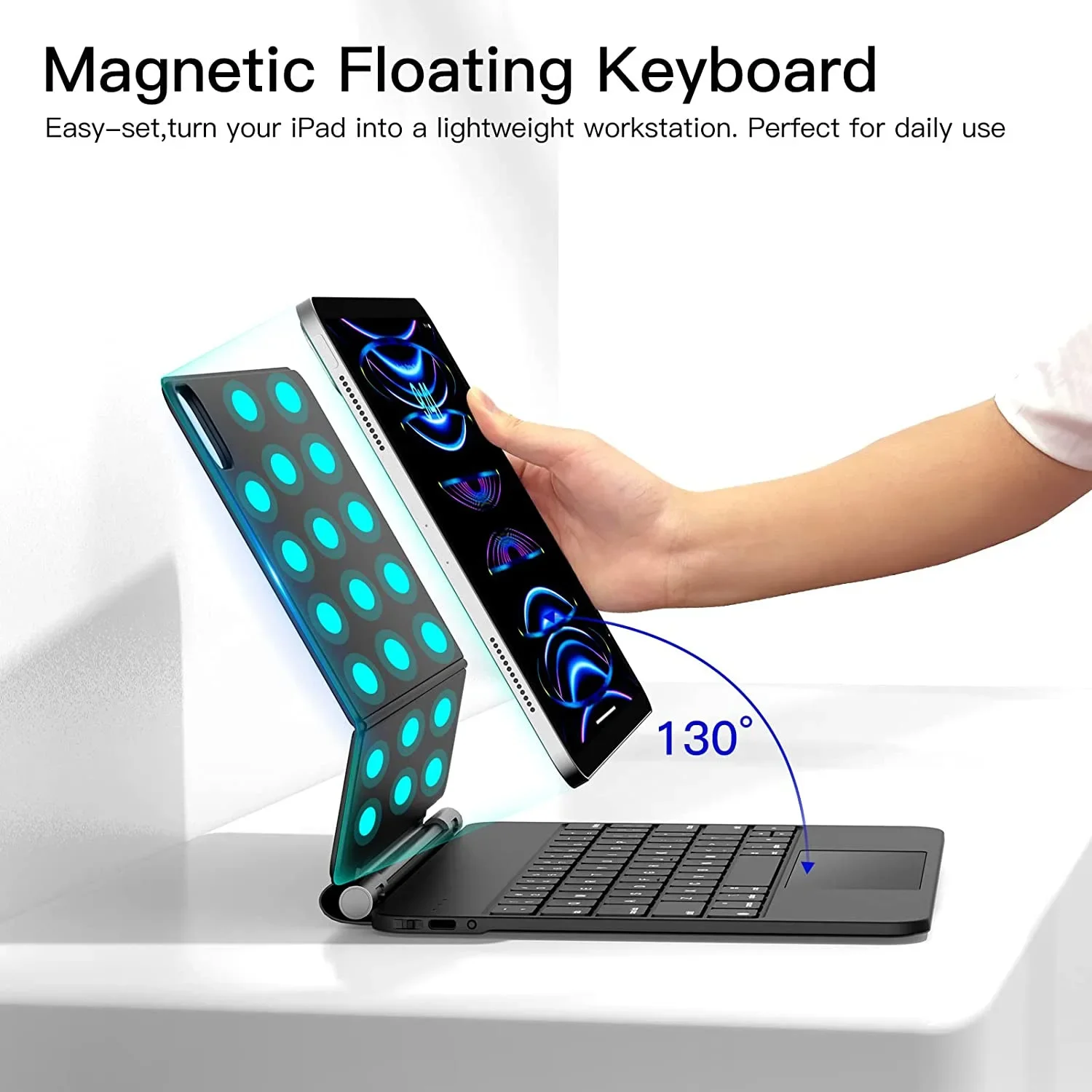 Casing untuk Apple Magic Keyboard, untuk iPad Air 4 Air 5 iPad Pro 11 2022-2018 untuk iPad Pro 12 9 12.9 M2 2022 Magic Keyboard Case