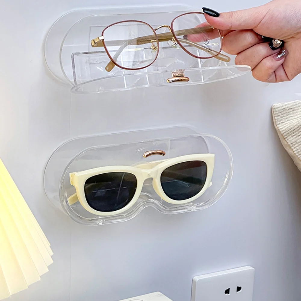 Punch-free Sun-glasses Display Holder Wall Mounted Home Tidying Glass Showcase Wardrobe Decoration Portable Glasses Storage Rack