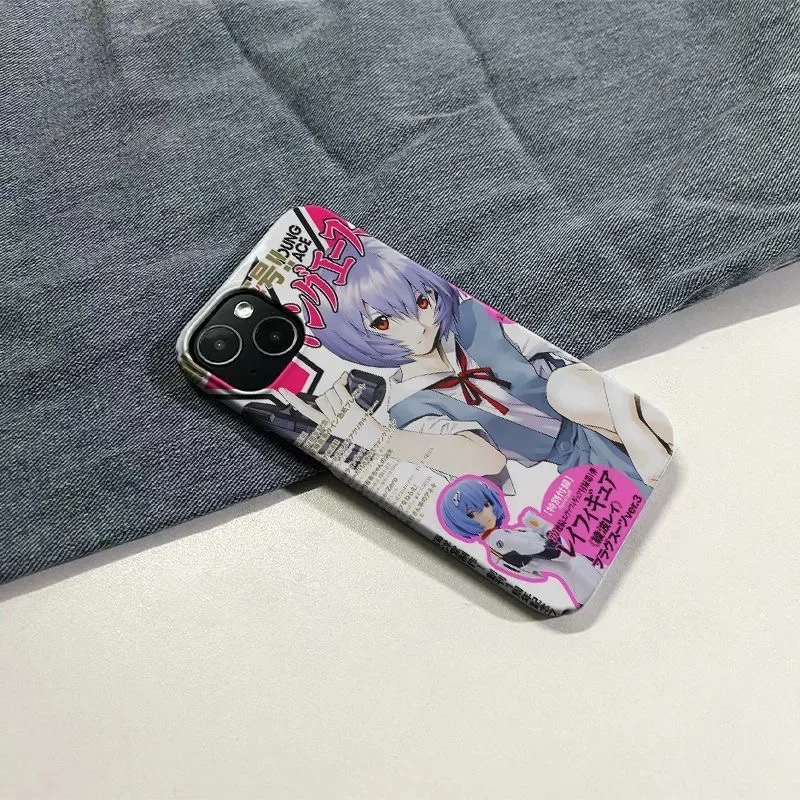 Clmj revista japonesa menina a-ayanamis reis capa de telefone para iphone 16 15 14 13 12 11 pro max xsmax plus brilhante hd capa dura para pc