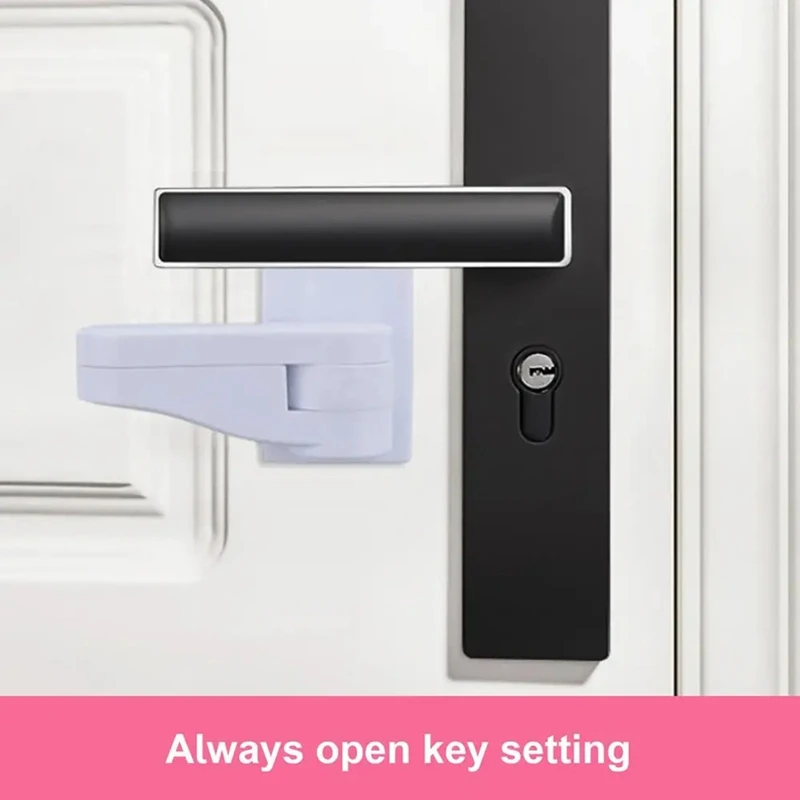 Poignée de porte chaude pour enfants, serrure de poignée de porte anti-bébé, serrures d'armoire, sécurité rapide, Foy, 4 pièces