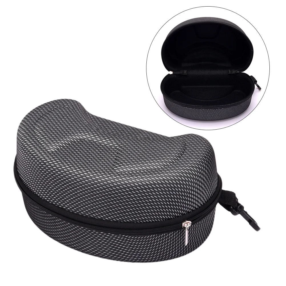 Estuche para gafas, estuche grande para gafas de ciclismo, caja para gafas de esquí, bolsa para gafas de sol a prueba de golpes, estuches duros con cremallera para motocicleta y bicicleta