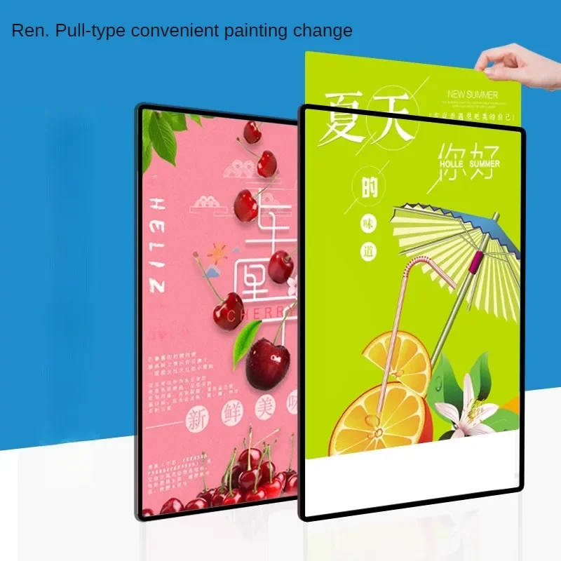 50x70cm Rechargeable Led Light Advertising Thin Frame Board Display Inner Film Exchangable For Restaurant Cafe Beer Bar Shop