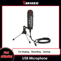 YARMEE Professional USB Desktop Condenser Microphone 3.5mm Mic Suitable for Conference calls, Game calls,Recording,Singing