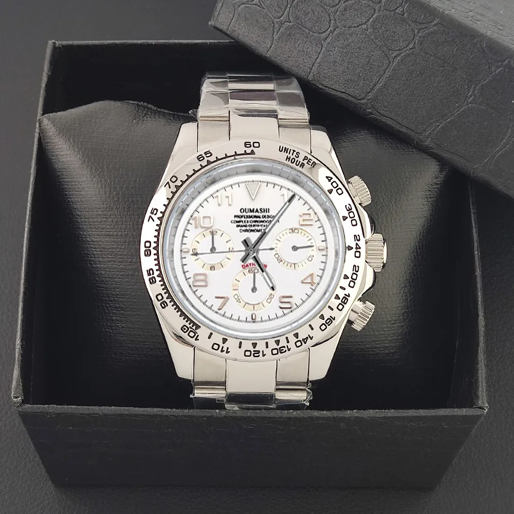 럭셔리 시계 남성용 크로노 그래프 39.3mm VK63 남성용 시계 비즈니스 시계 남성용 VK63 남성용 크로노 그래프 시계 VK63 방수 10ATM