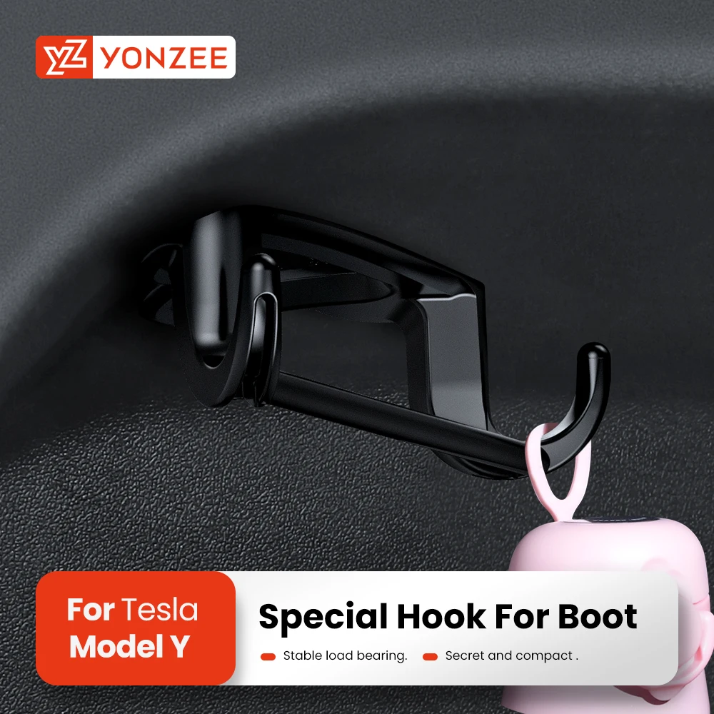 For Tesla Model Y Trunk Hook Load-bearing Cargo Rear Bag Holder Hanger For TESLA Model Y 2021/2022 Trunk Hook Car Accessories