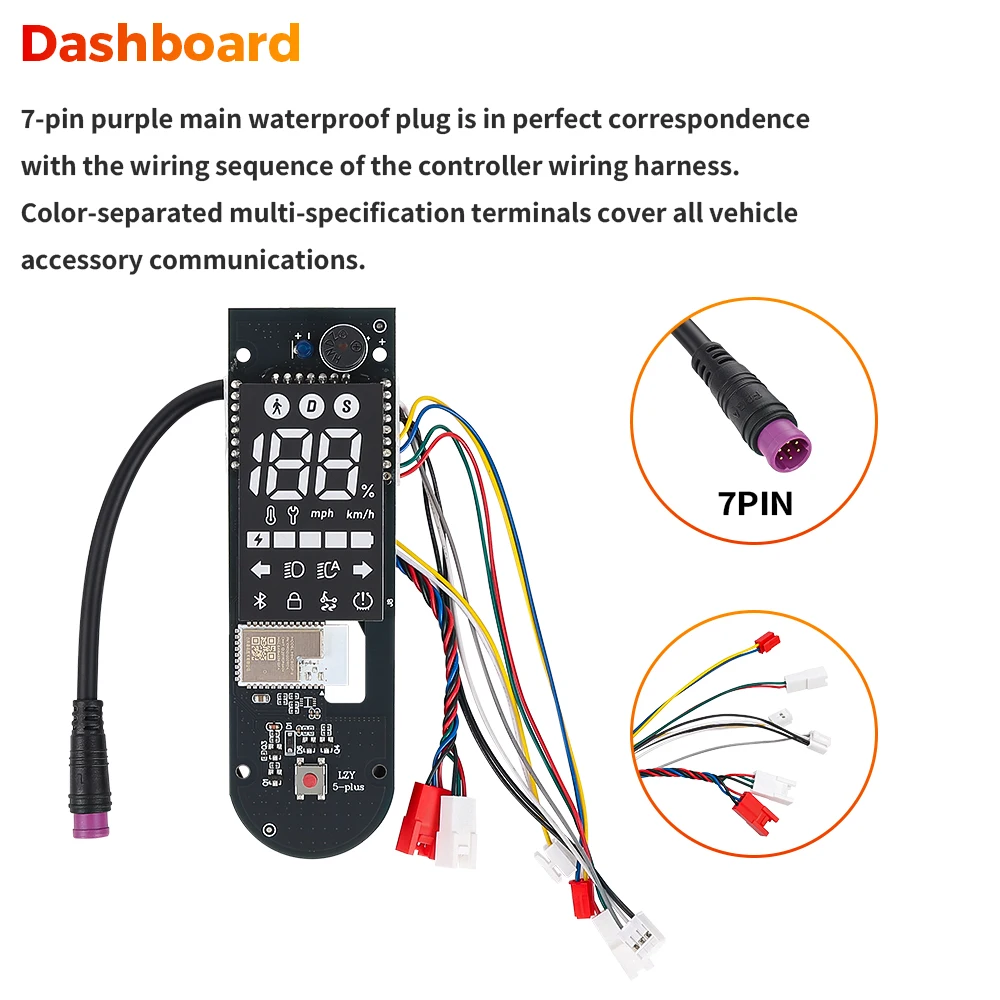 For Xiaomi 5 Plus Dashboard with Turn Signal Electric Scooter Display Panel with Dashboard Housing Replacement Parts Accessories