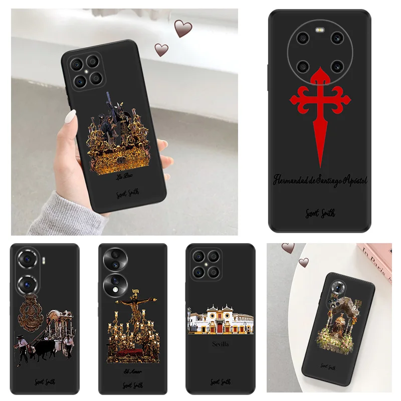 Soft Anti-Drop Phone Case For Honor X7b X6 70 90 X8 b X9A X9B Magic5 Pro X8A Virgin Mary Jesus Church Pixel 8A 7A 6A 6 7 8 Cover