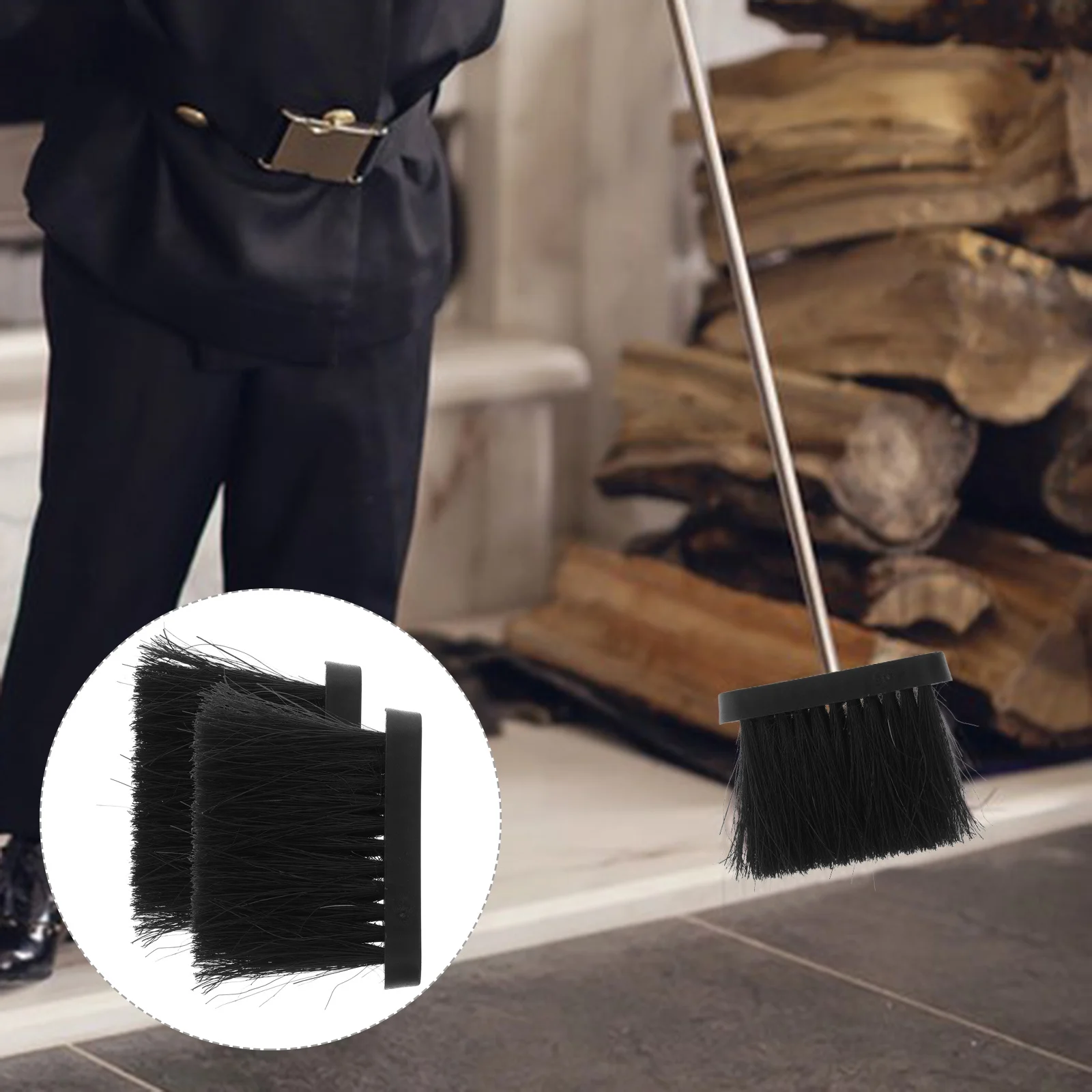 

2pcs Fireplace Cleaning Replacement Head For Brush Accessories Broom Head Replace Dusting Tool Kitchen Broom Replacement Duster