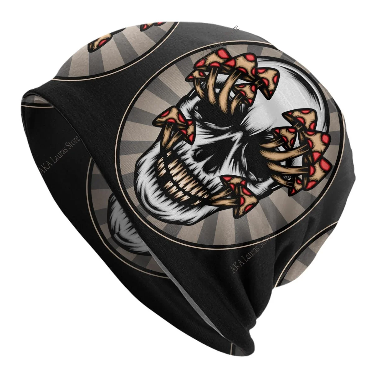 Mushroom Skull Head Unisex Bonnet Winter Outdoor Double Layer Thin Hats For Men Women