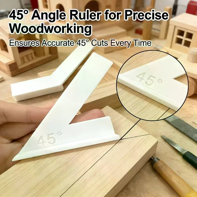 1Pc 45° Angle Positioning Rulers Woodworking Marking & Locating Tools Designed For Accurate 45-Degree Cutting And Alignment
