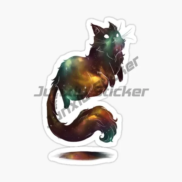 Maine Cat Long Haired Cat Cute Pets Sticker Accessories Camper Van Bike Wall Bumper Truck Car Window Van Room Door Helmet Decal