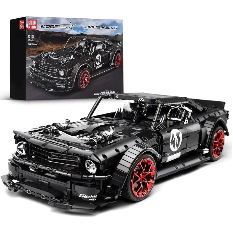 

2943 шт. Mold King 13108 Mustang, наборы строительных блоков для автомобилей MOC, спортивные автомобили, строительные наборы, подарок для мальчиков, коллекции, игрушки для энтузиастов