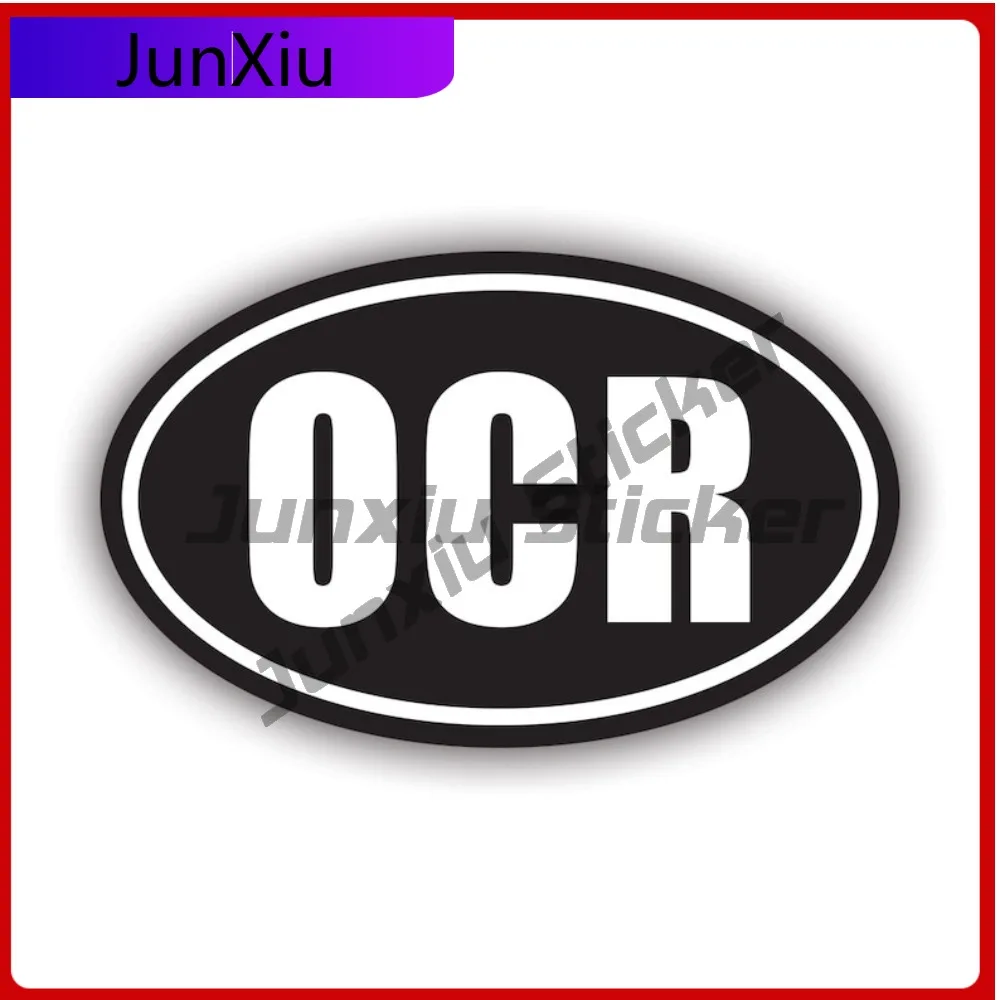 

Black Oval OCR Unique Car Weatherproof Decoration course euro UV Sticker obstacle Protected racing Window Weatherproof Fade