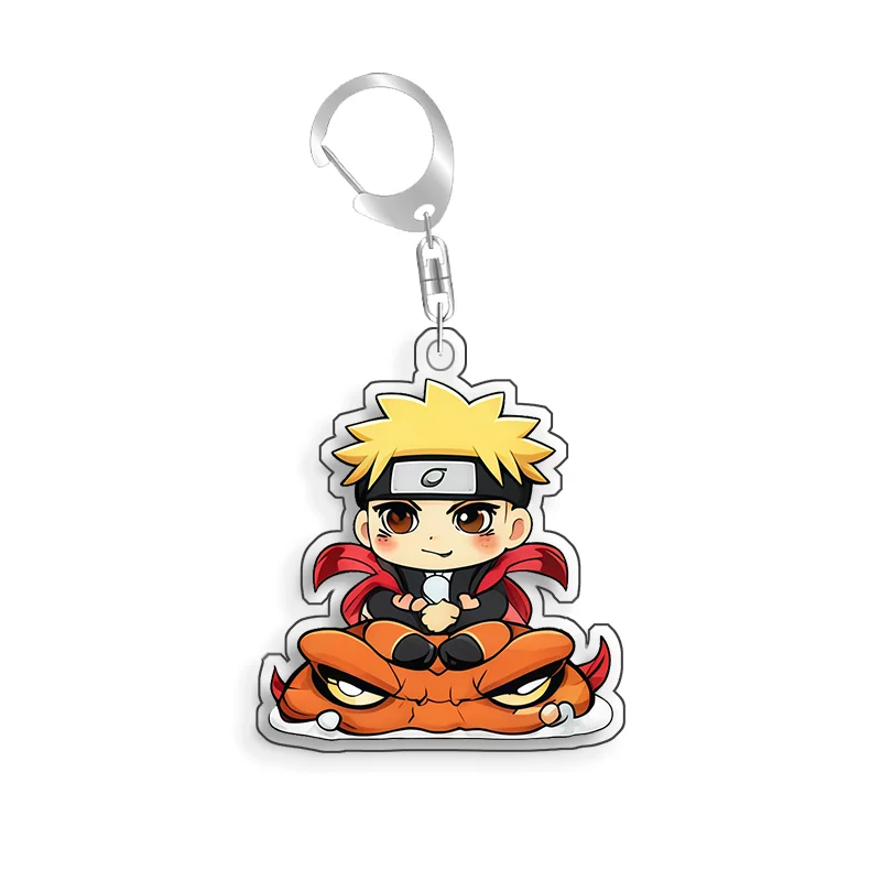 For Naruto Uzumaki Naruto Uchiha Madara KuramaOtsutsuki Kaguya Acrylic Selfmade Cartoon Anime Keychain Pendant Toy Gift 5cm view 2