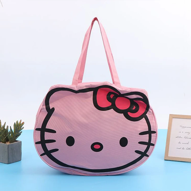 Kawaii Sanrio Handtas Hello Kitty Schoudertassen Cartoon Schattige Buitenshuis Snacks Opbergtas Travelling Bag Boodschappentas Speelgoed Meisjes