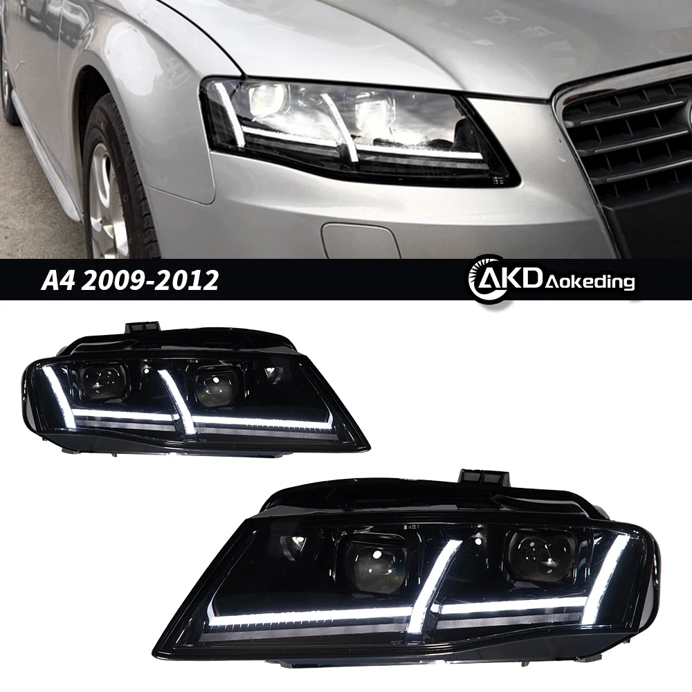 

Car Styling Headlights for AUDI A4 LED Headlight 2009-2012 Type Head Lamp DRL Signal Projector Lens Automotive Accessories