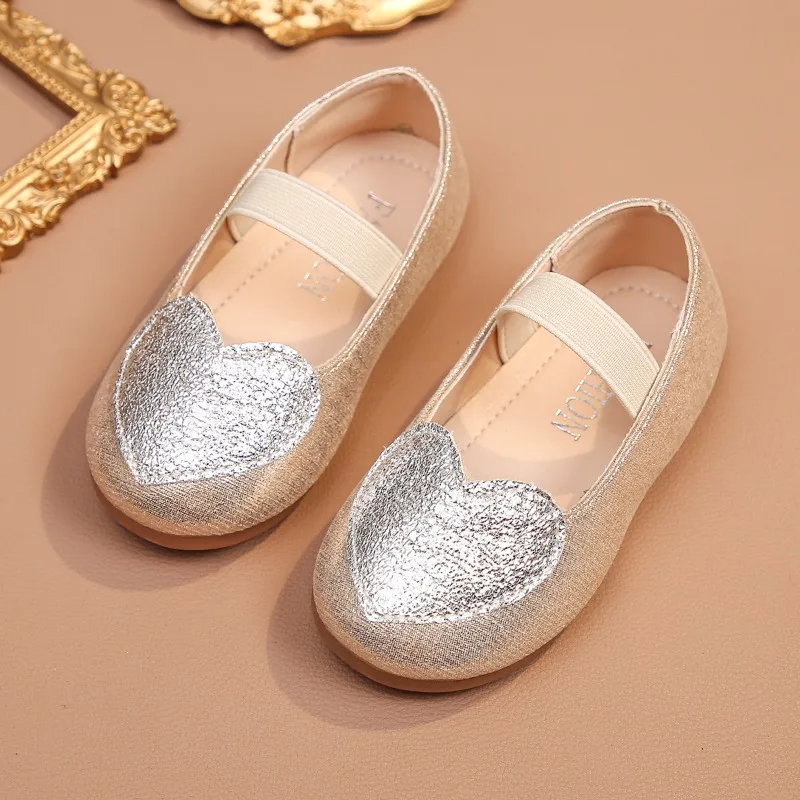 

Children Princess Shoes Spring Autumn Sequins Girls Ballet Leather Shoes Classic Fashion Kids Causal Wedding Party Flat Loafers