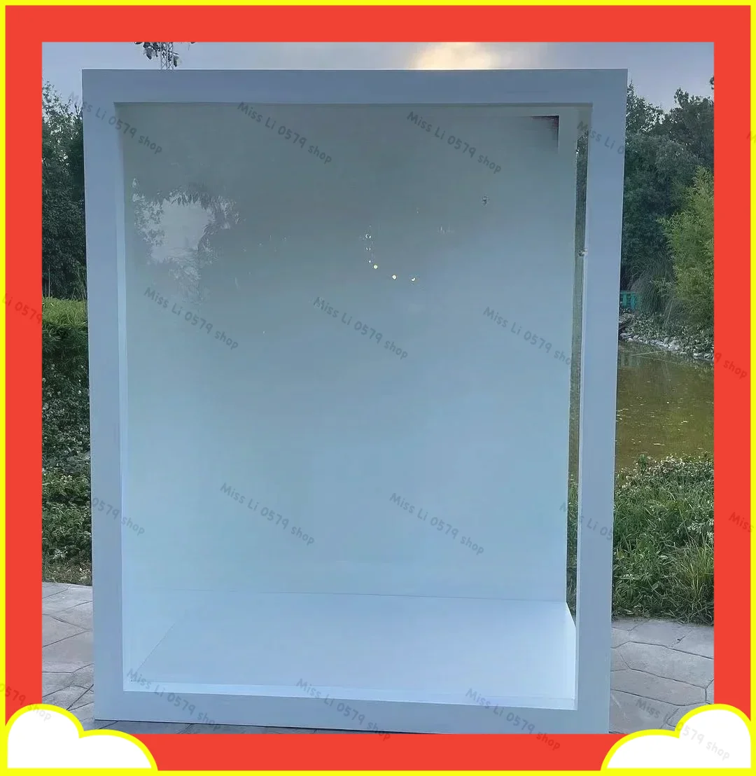 

2026new Weddings Photography Decoration PVC Magazine Photo Booth Box Backdrop event vogue booth box with led light with door