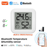 Tuya Temperature Humidity Sensor Mini Screen Digital Display compatible with Bluetooth APP Remote Control Thermometer Hygrometer