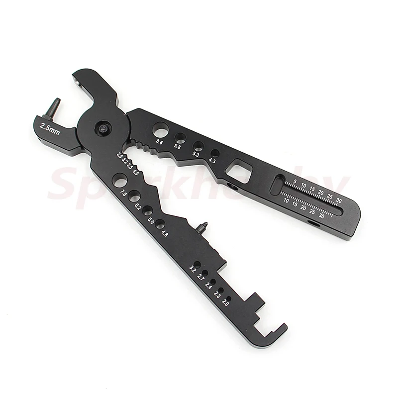 Aluminum Multi-Function Pliers CNC Machined with Construction Ergonomic Grip Design Black Durability for RC Plug soldering Tools