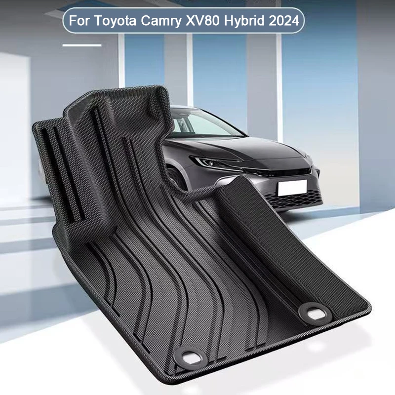 الحصير سيارة لتويوتا كامري XV80 الهجين 2024 TPE ثلاثية الأبعاد وسادة للقدم البضائع بطانة الجذع وسادة اليد اليسرى محرك
