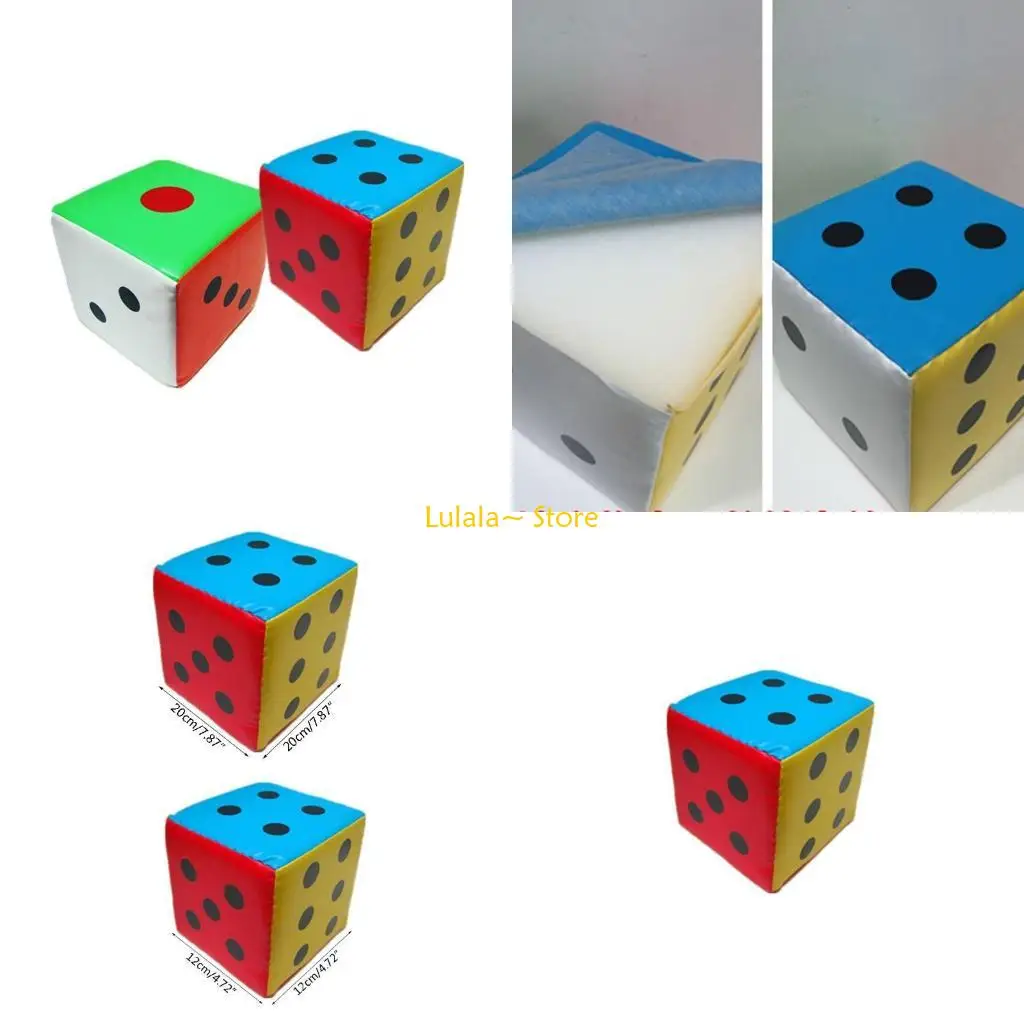 

Y4QA Новинка, вечерние губки из искусственной кожи для гигантских игральных костей, 12 см/20 см, забавные игровые кости, для