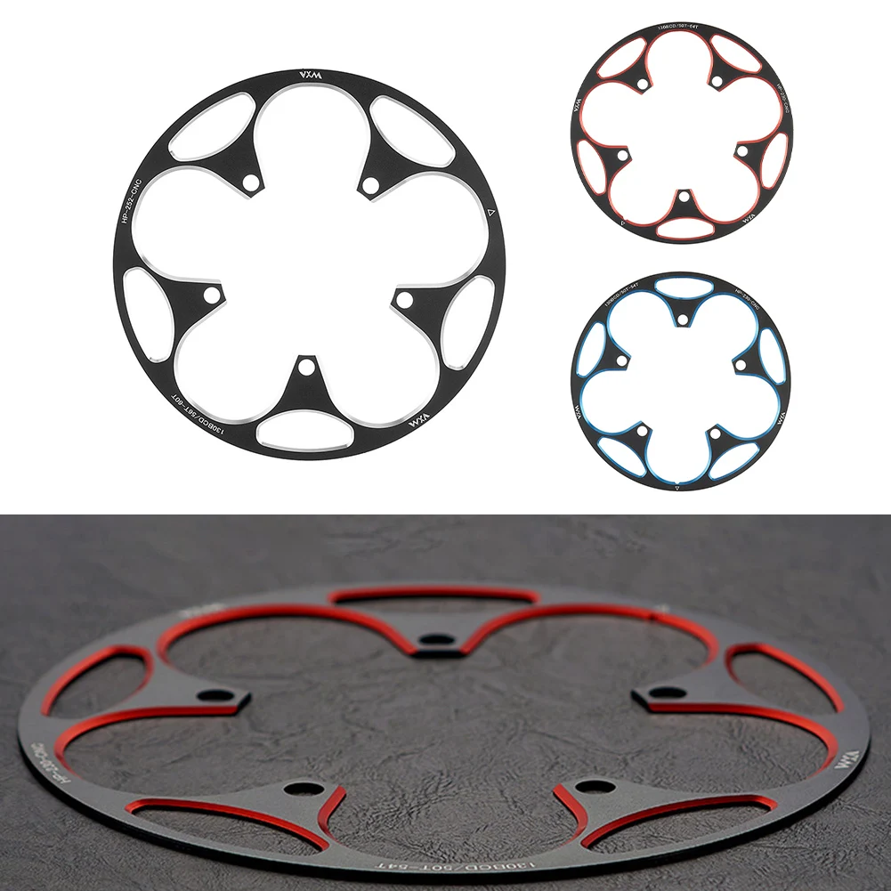 Cycling Road 130BCD Bicycle Chain Wheel Guards 50T-54T 56T-60T Sprocket Protection Cover Crank Plate Cover Aluminum Alloy