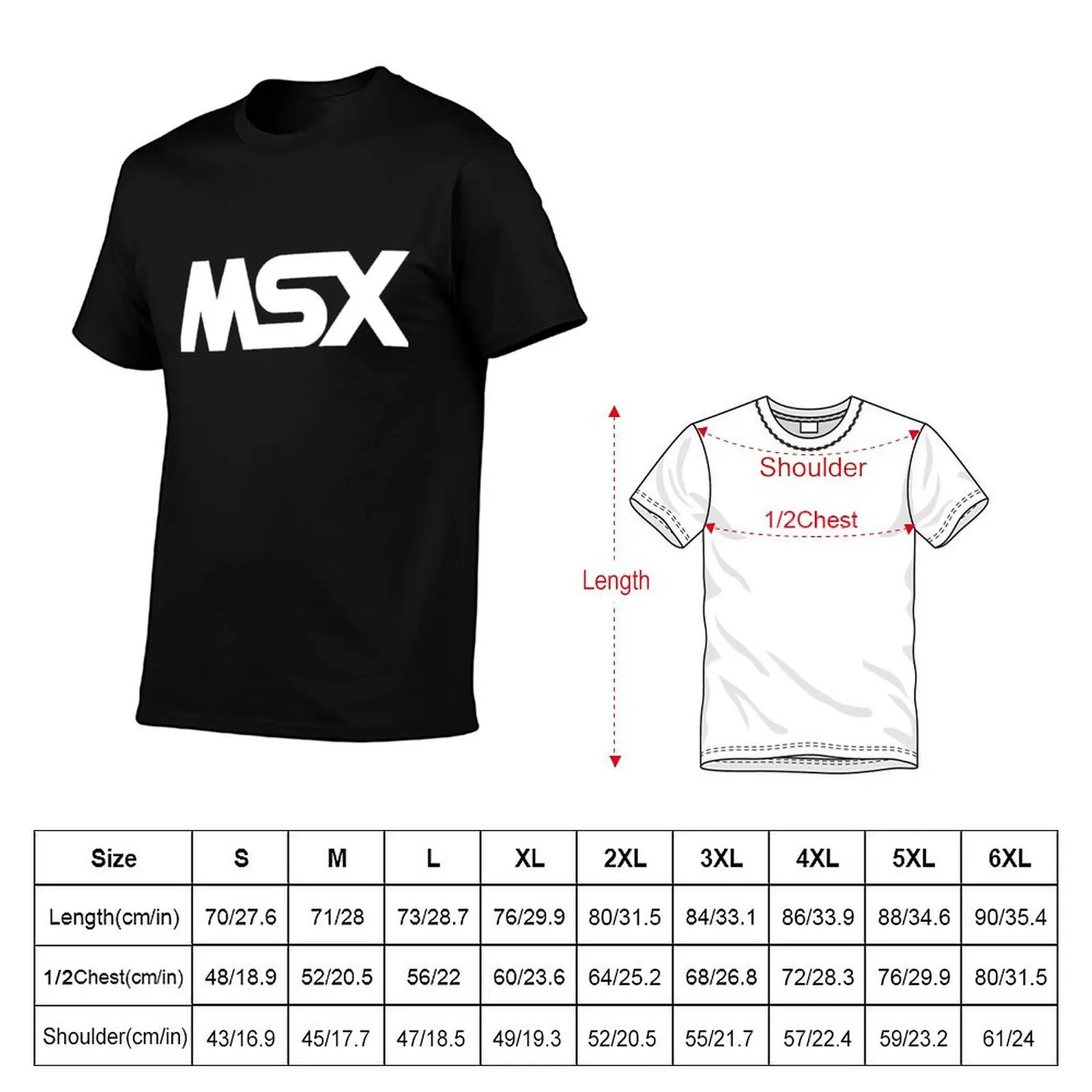 MSX T-Shirt t shirts for man pack white man t shirt cotton high quality man t shirt heavy cotton T-Shirt